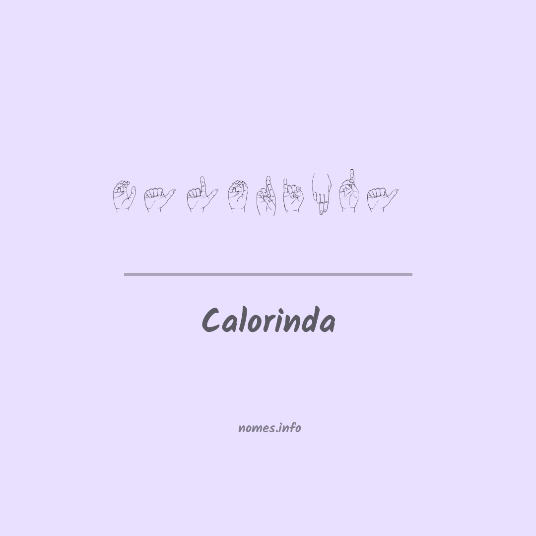 Calorinda em Libras