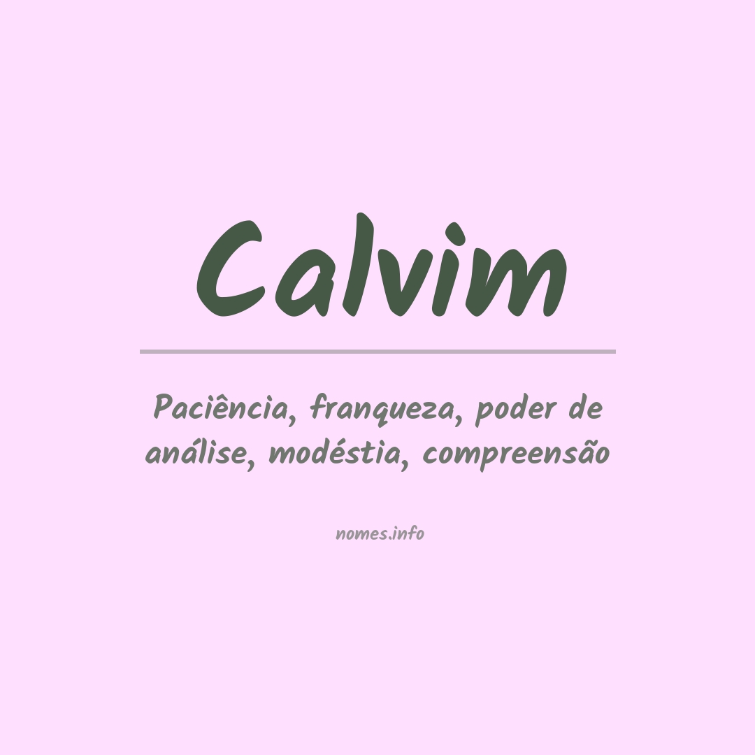 Significado do nome Calvim