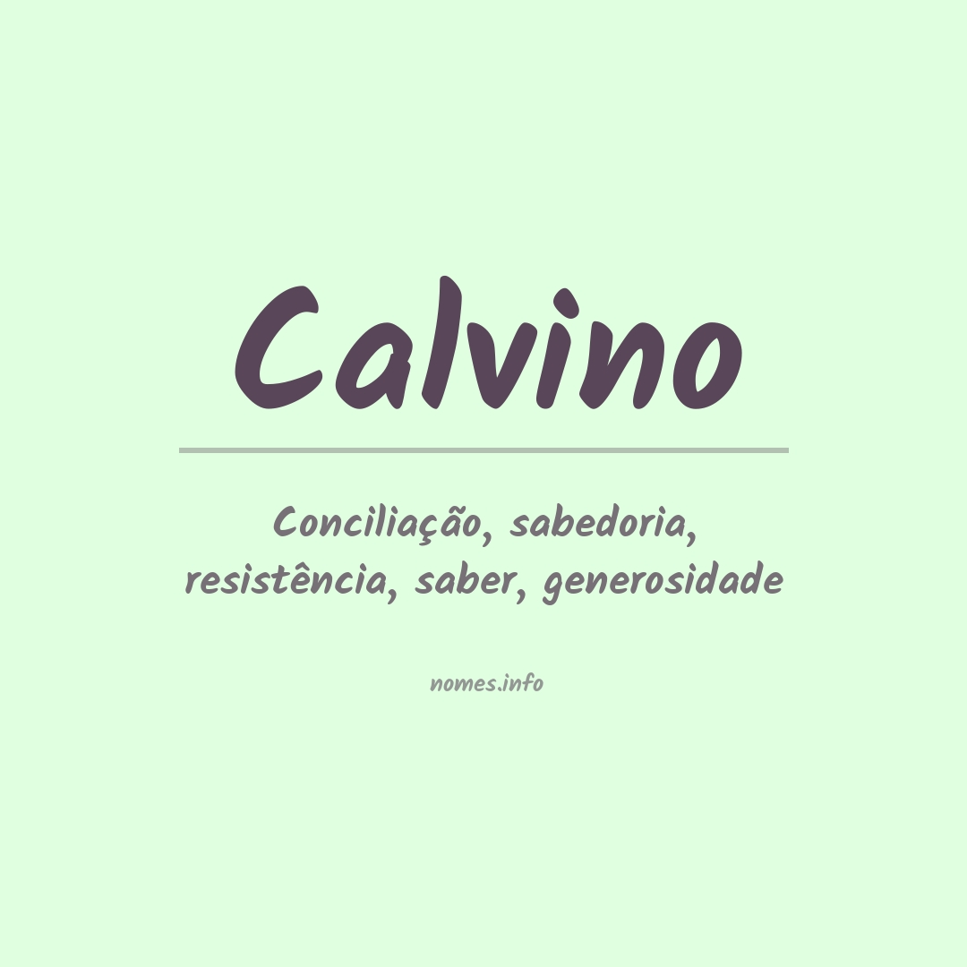 Significado do nome Calvino