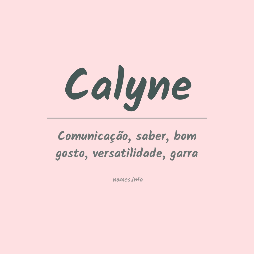 Significado do nome Calyne