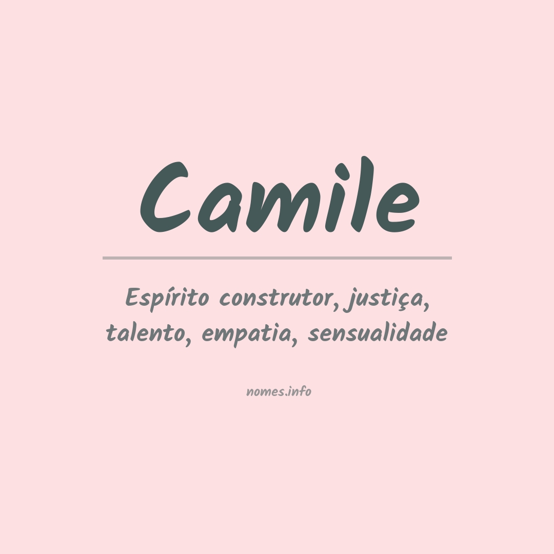 Significado do nome Camille - Dicionário de Nomes Próprios