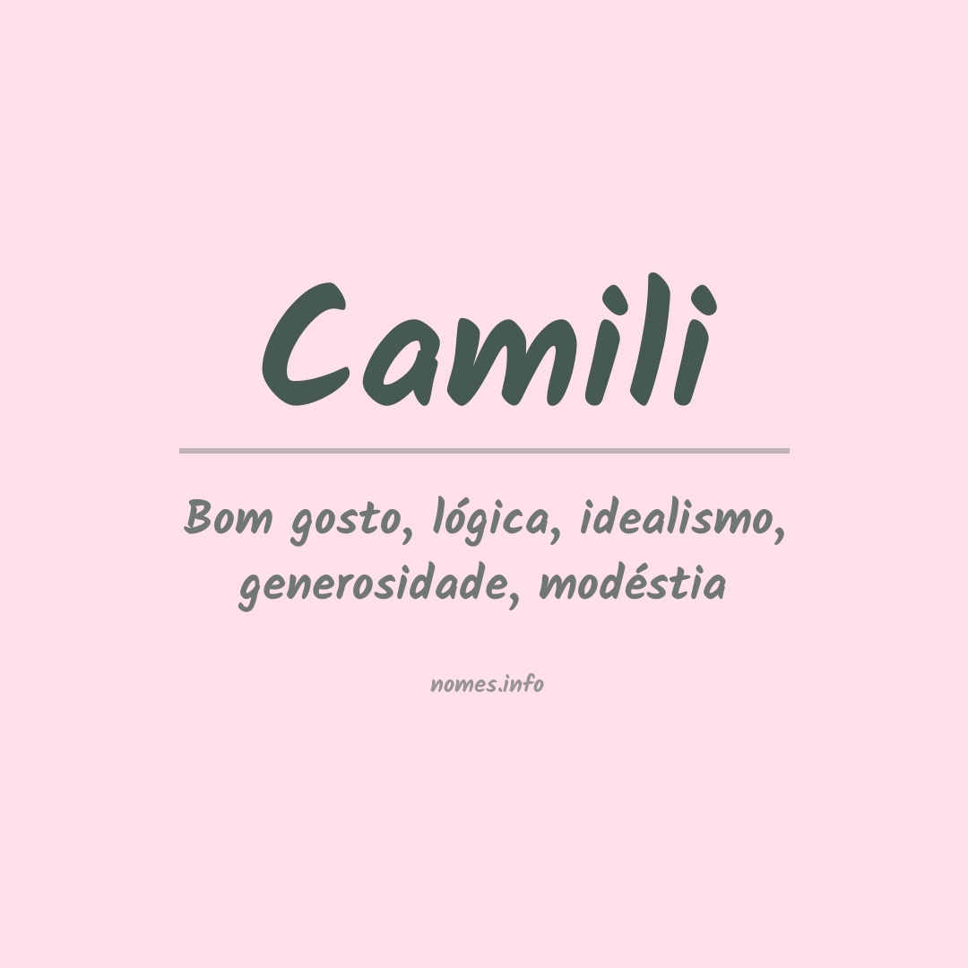 👪 → Qual o significado do nome Kamilli?