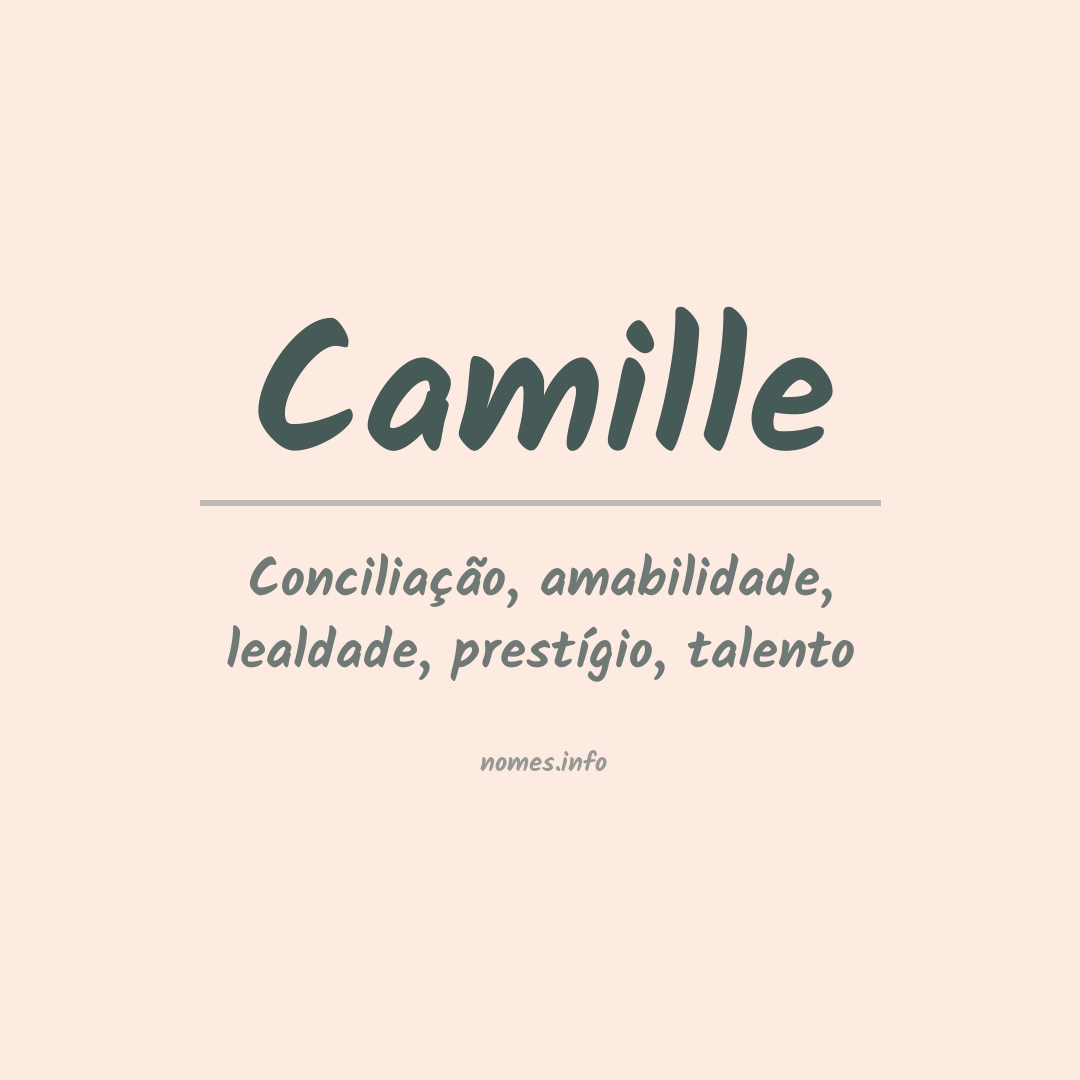 Significado do nome CAMILLE  Signification des noms, Nom