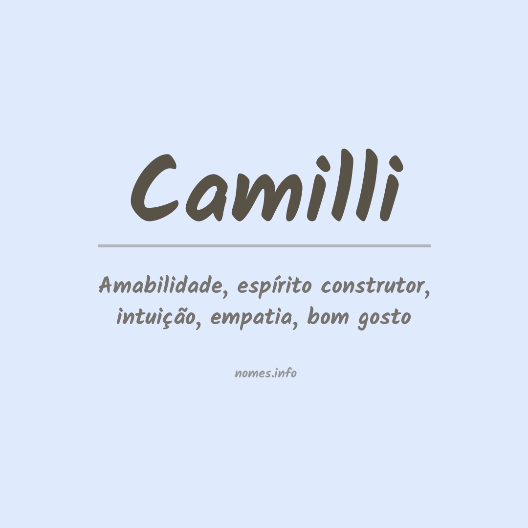 Significado do nome Camilli