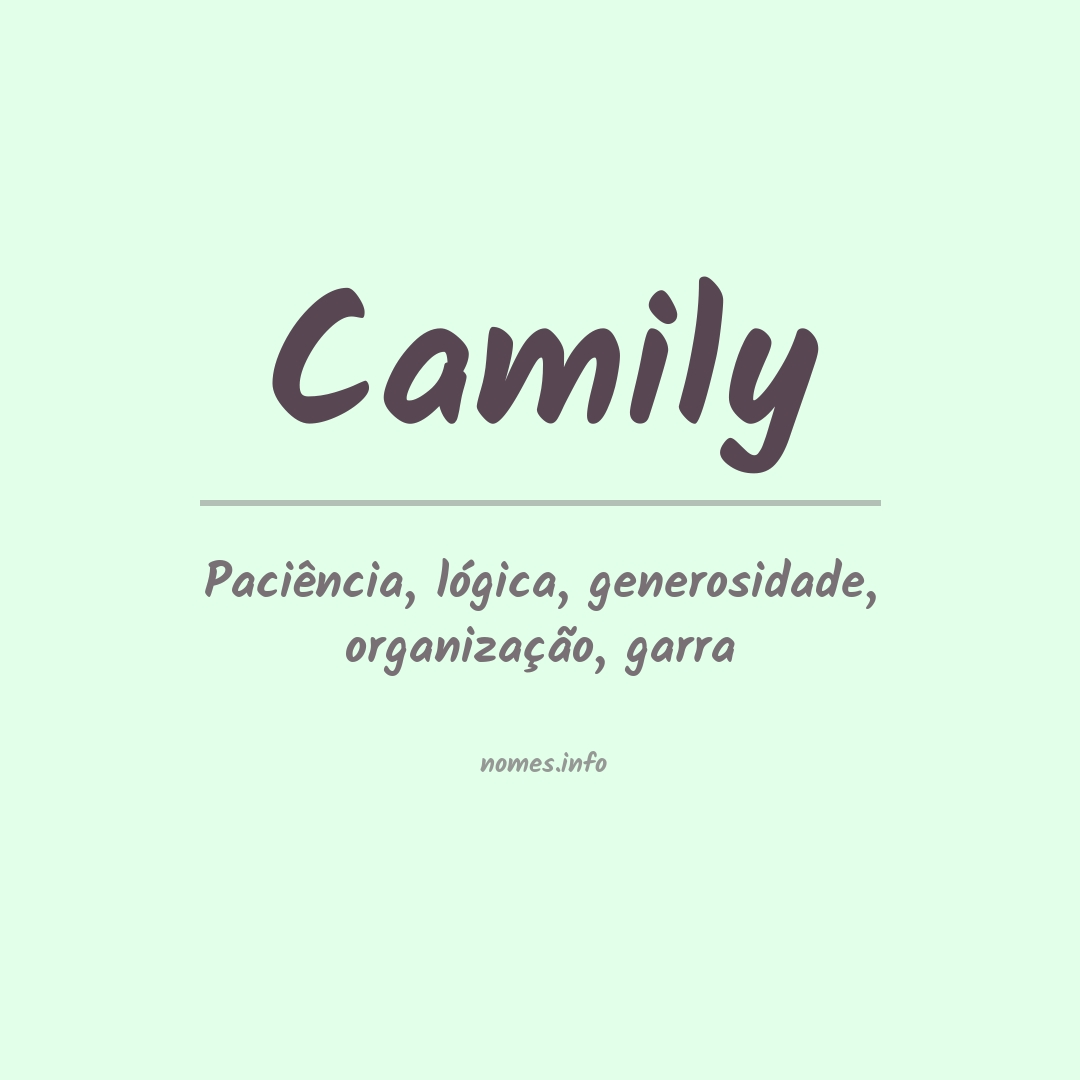 Significado do nome Camily