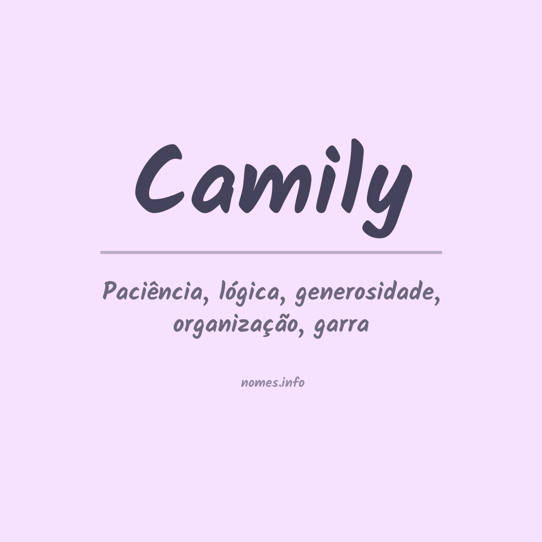 Camilly Significado e Origem do Nome 