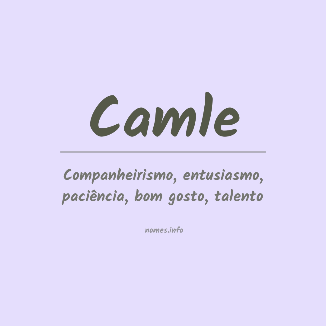 Significado do nome Camle