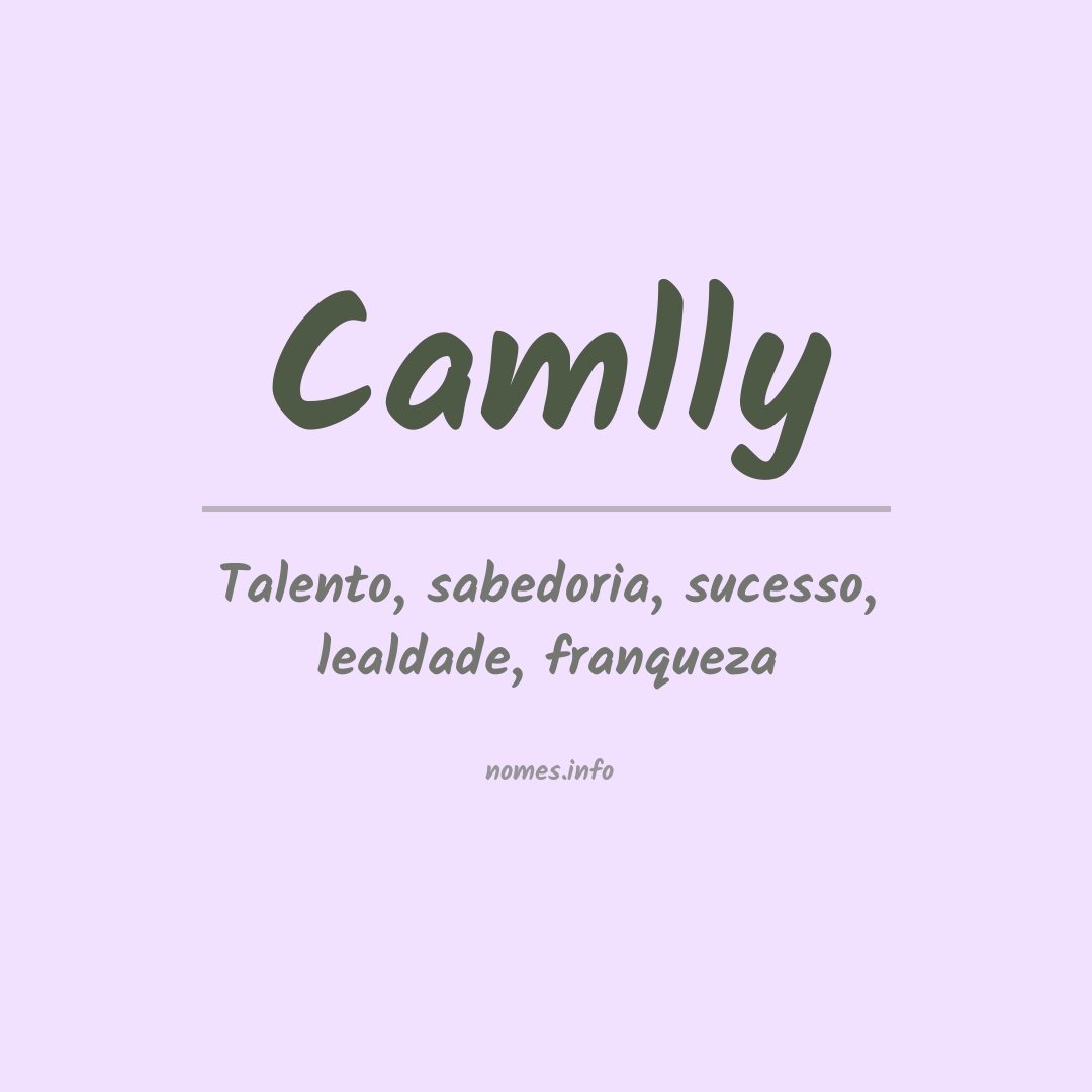 Significado do nome Camlly