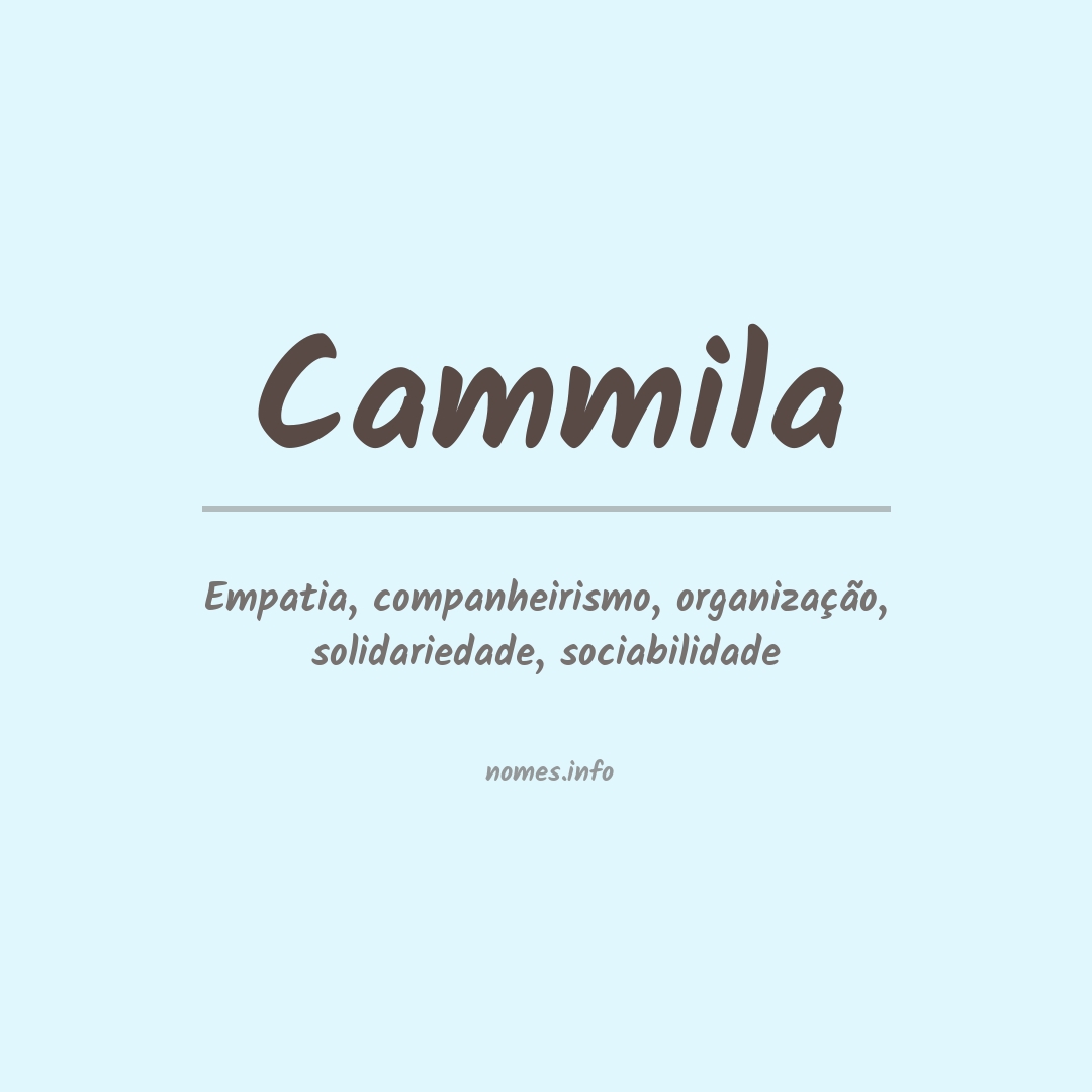 Significado do nome Cammila