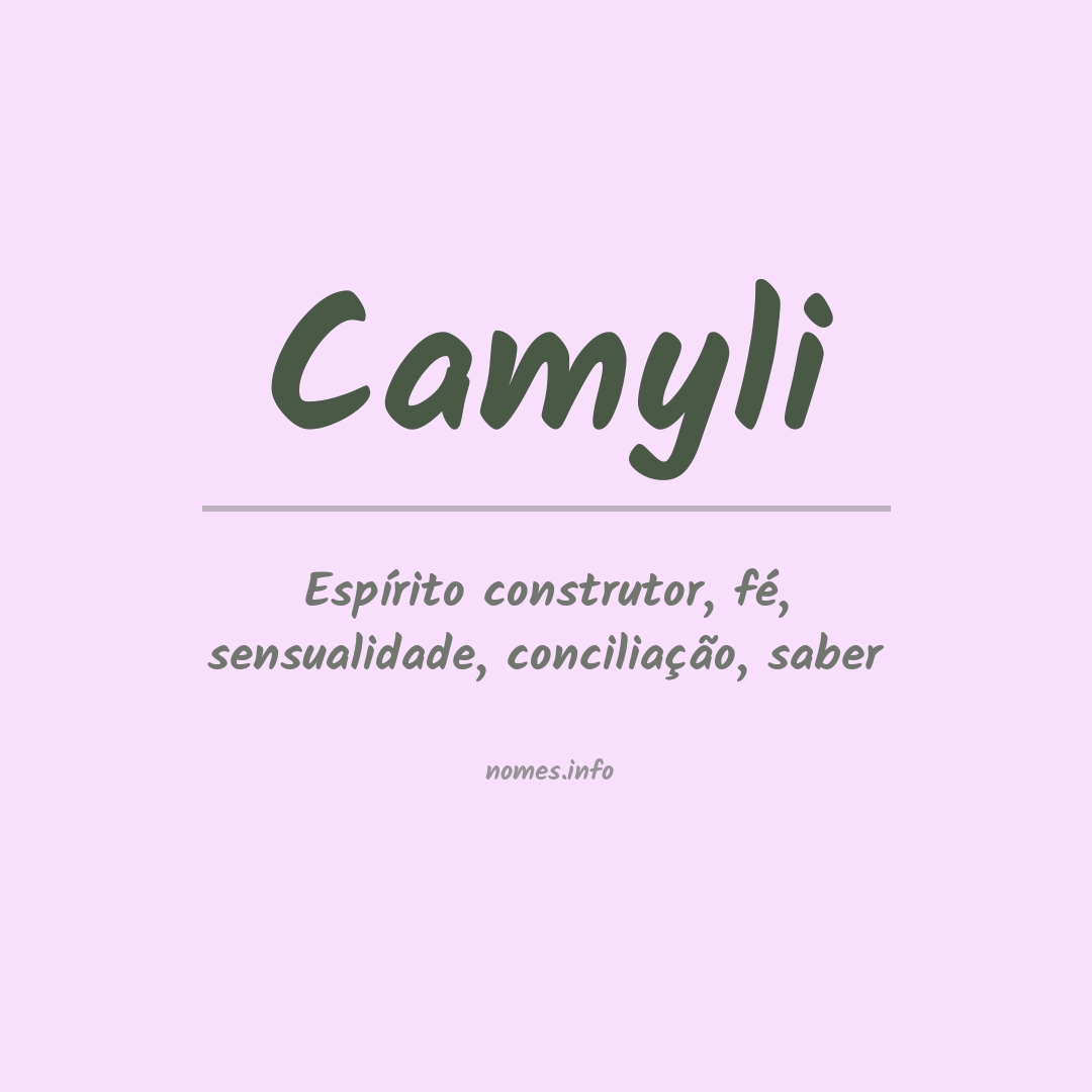 Significado do nome Camyli