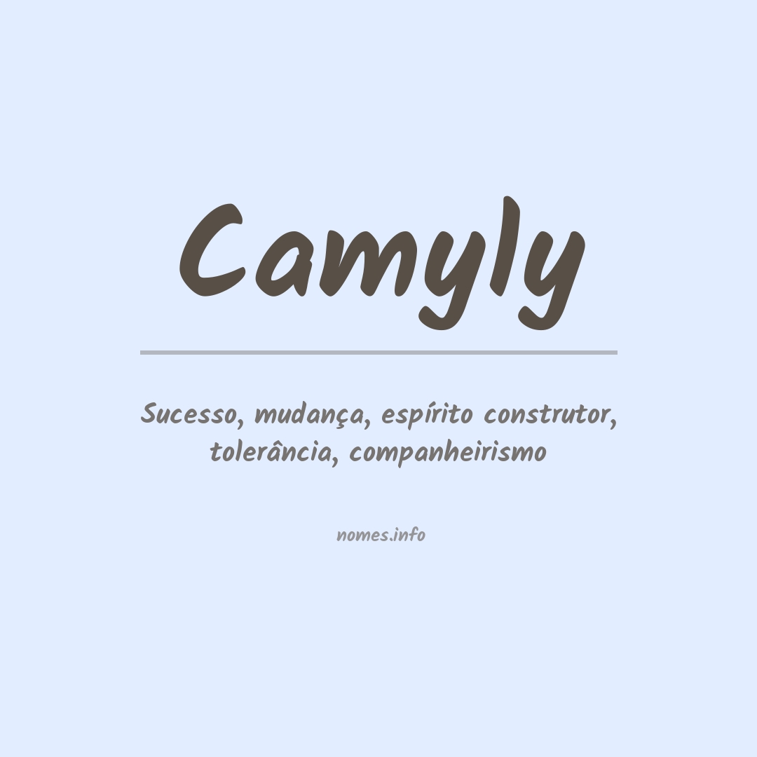 Significado do nome Camyly