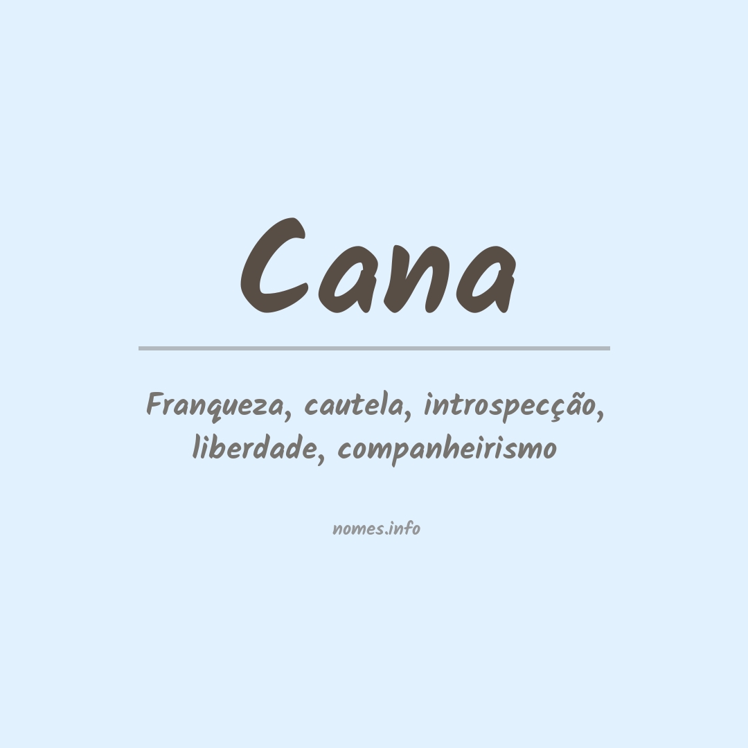 Significado do nome Cana Significado do nome Cana