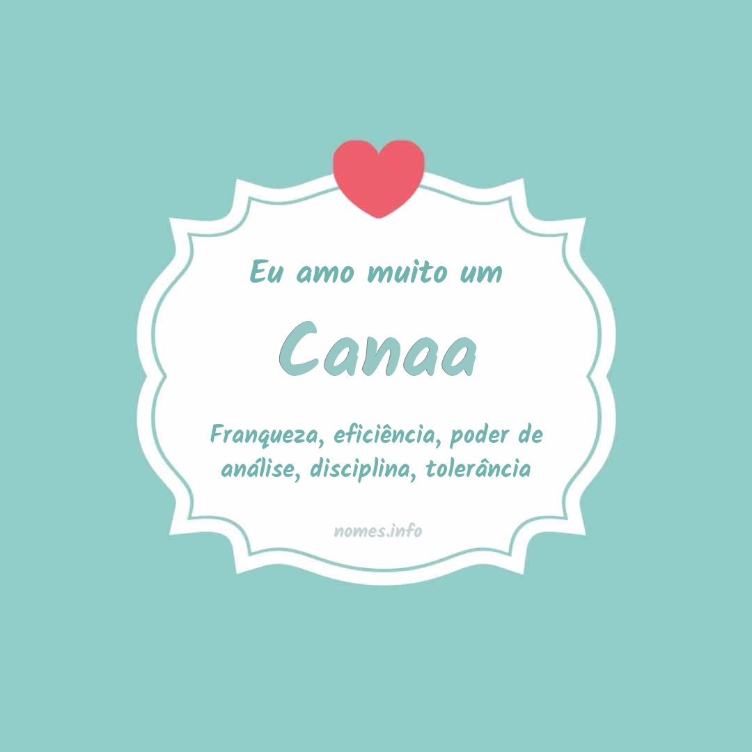 Eu amo muito Canaa