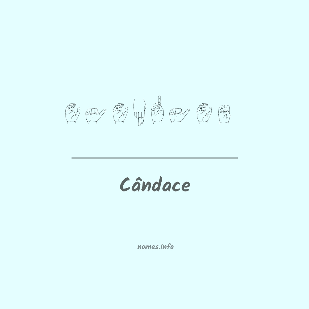 Cândace em Libras
