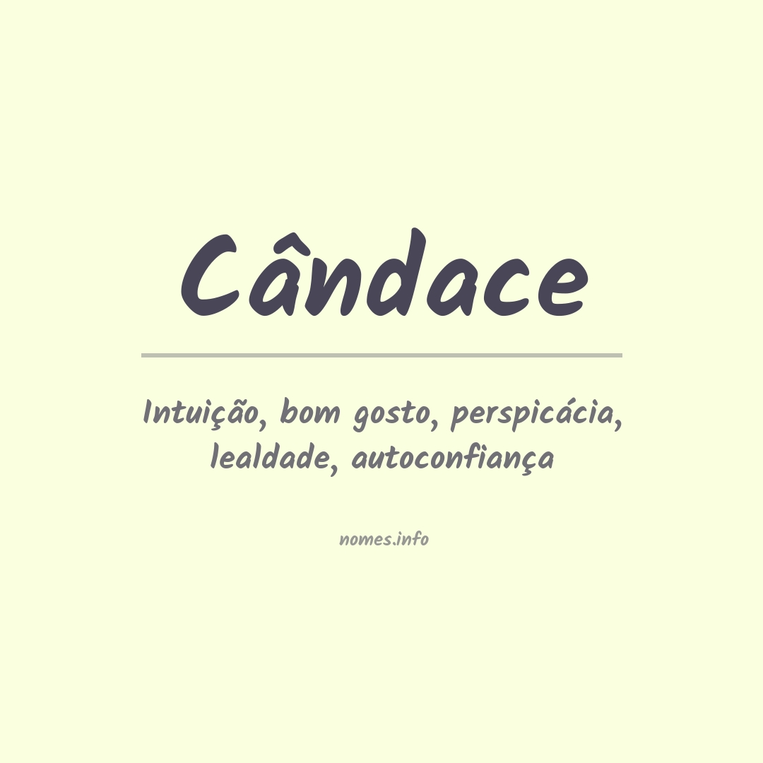 Significado do nome Cândace