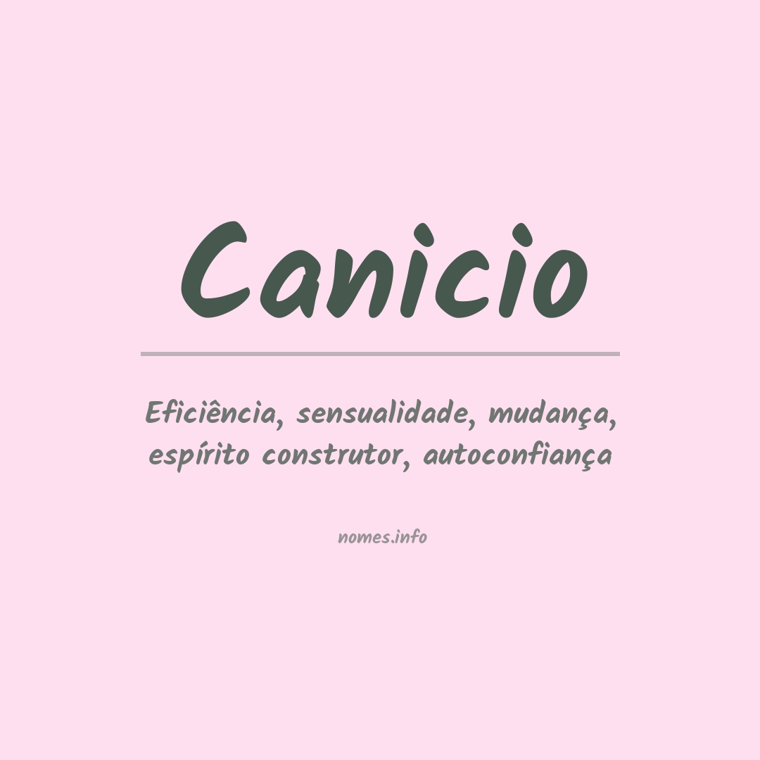 Significado do nome Canicio