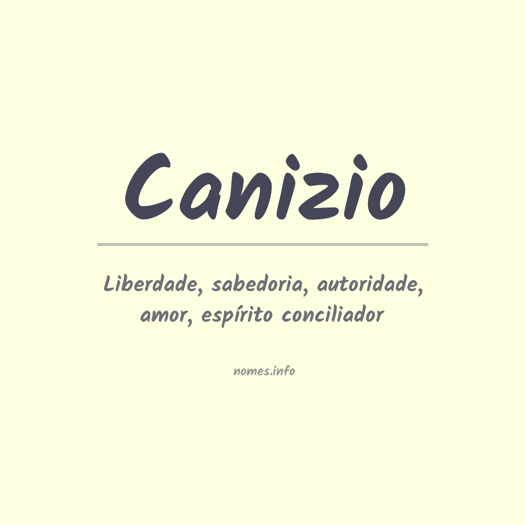 Significado do nome Canizio