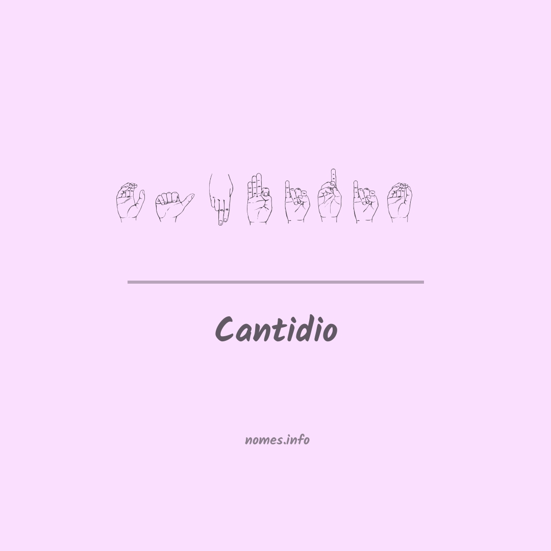 Cantidio em Libras