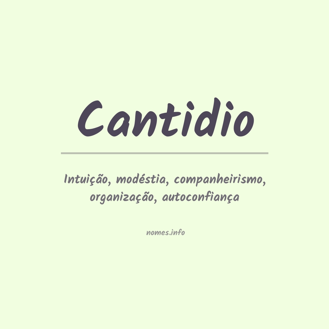 Significado do nome Cantidio