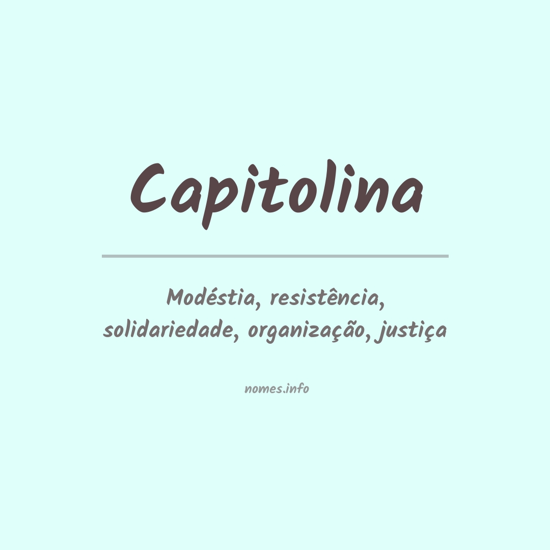 Significado do nome Capitolina