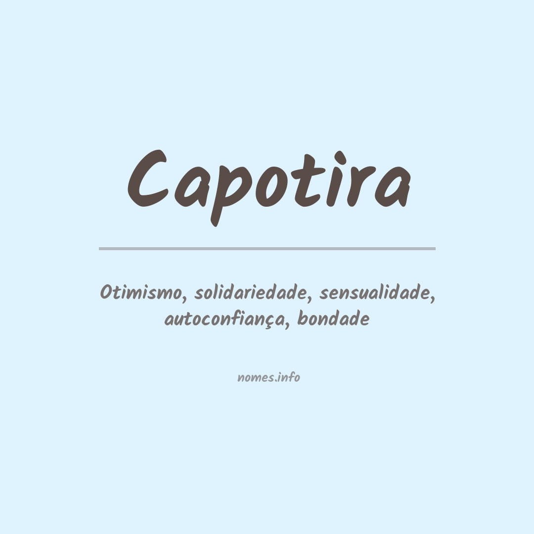 Significado do nome Capotira