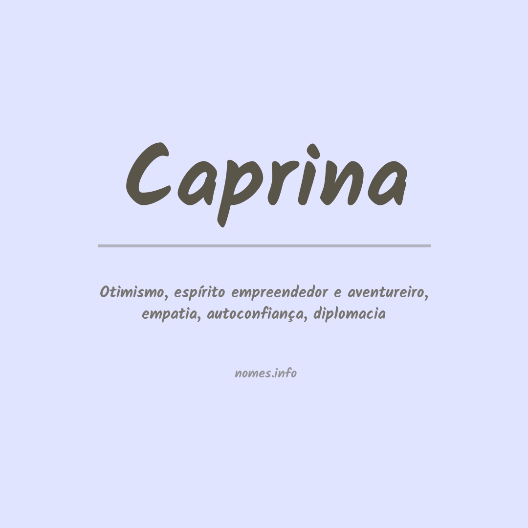 Significado do nome Caprina