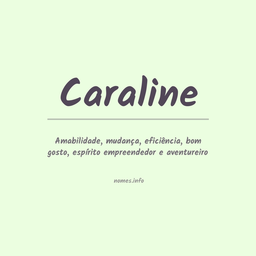Significado do nome Caraline