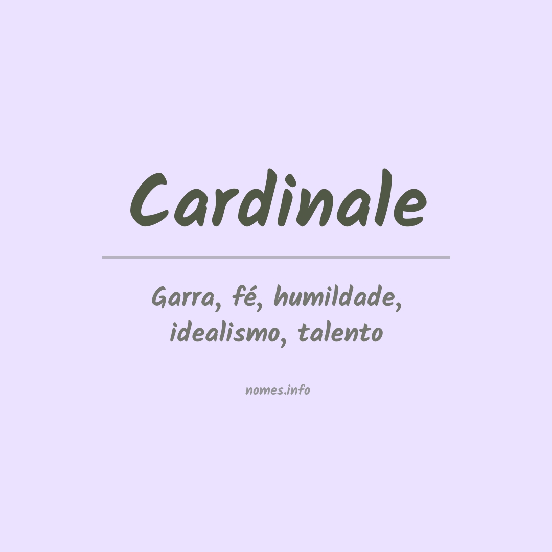 Significado do nome Cardinale