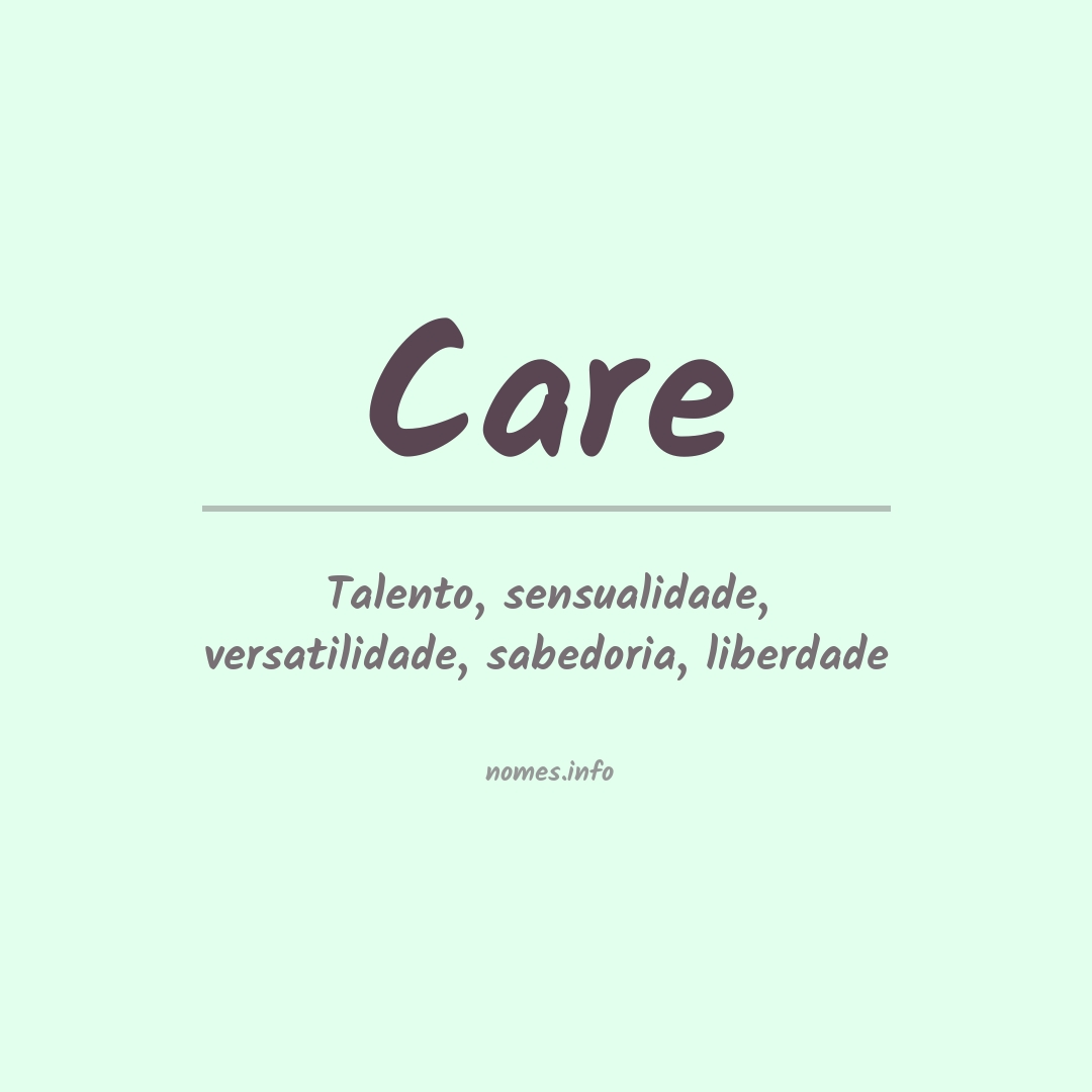 Significado do nome Care