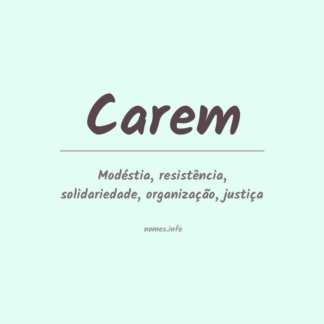 Significado do nome Carem