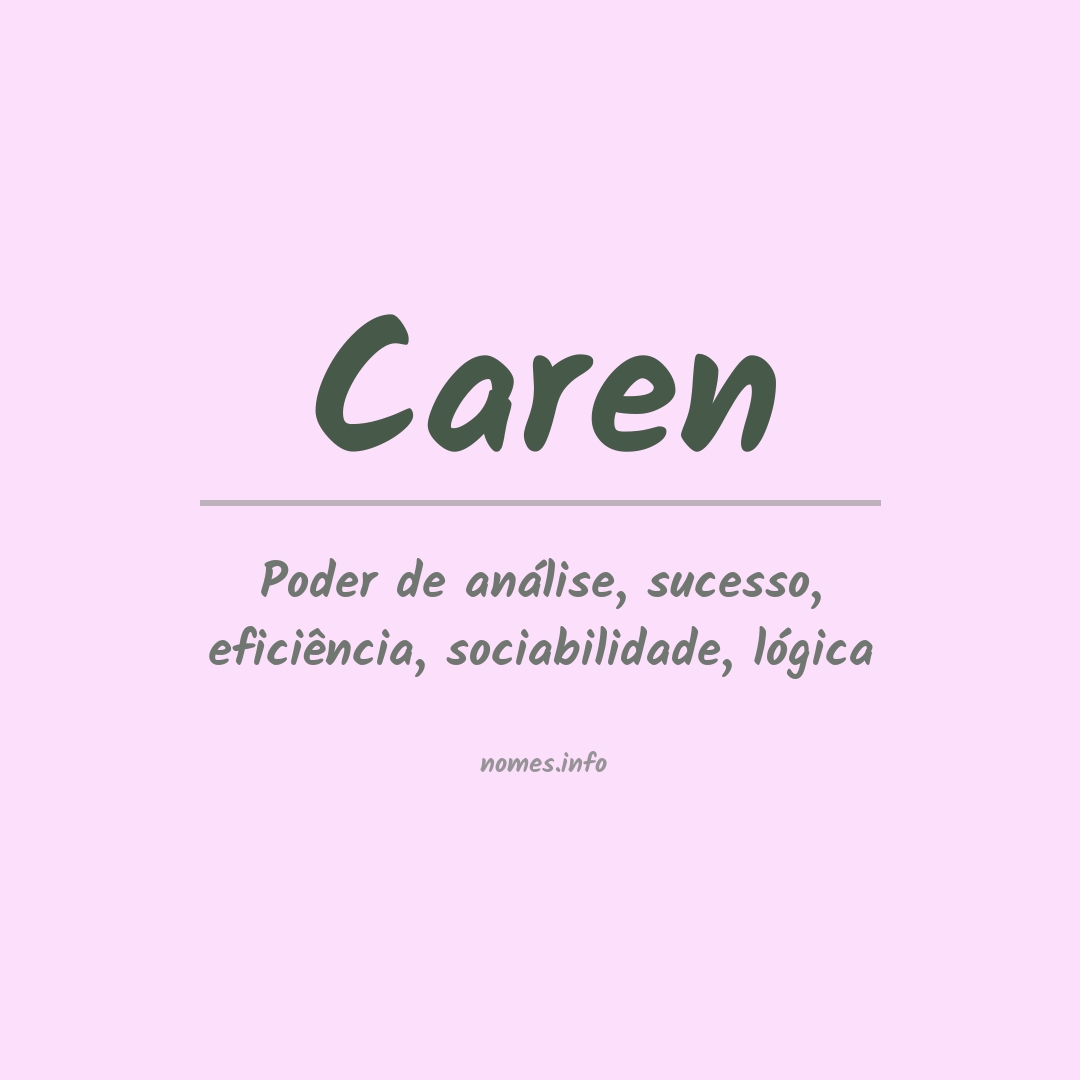 Significado do nome Caren