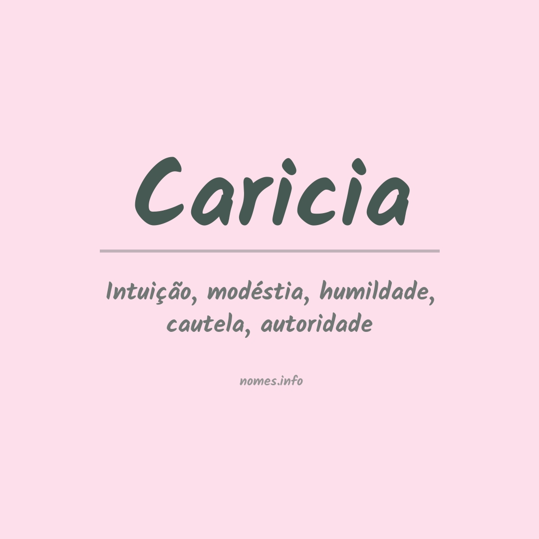 Significado do nome Caricia