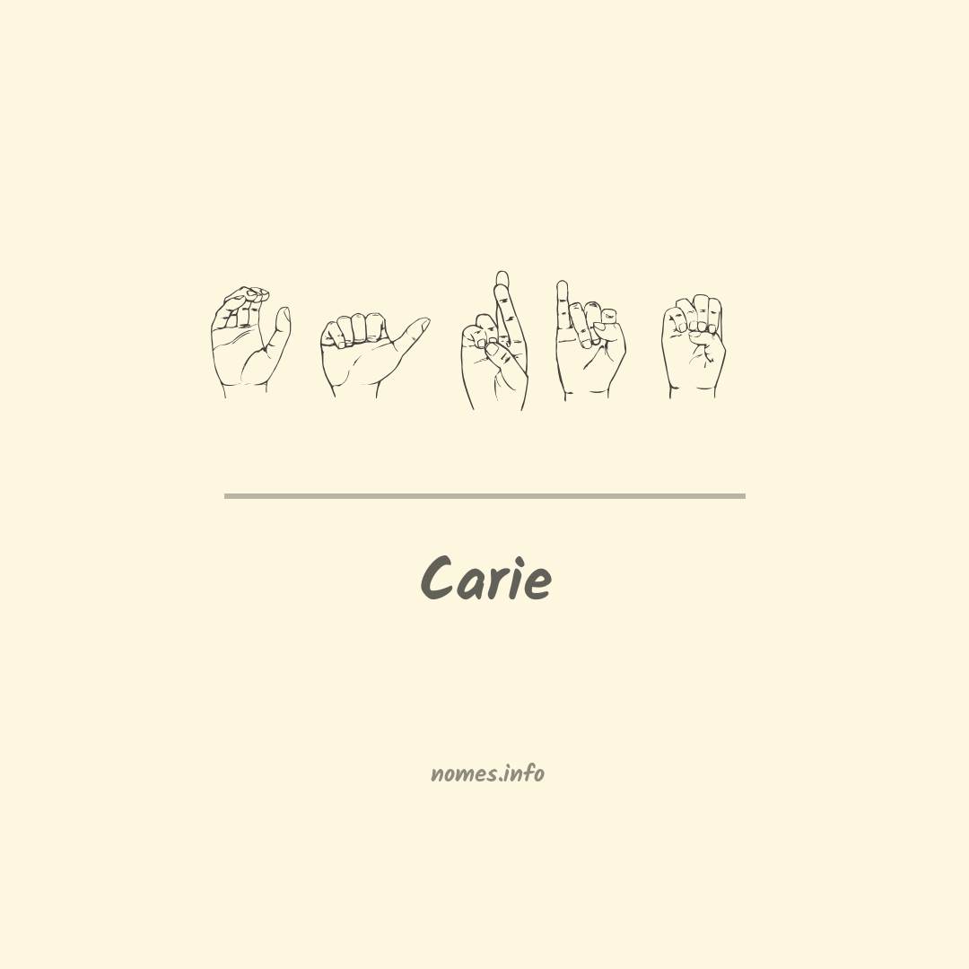 Carie em Libras
