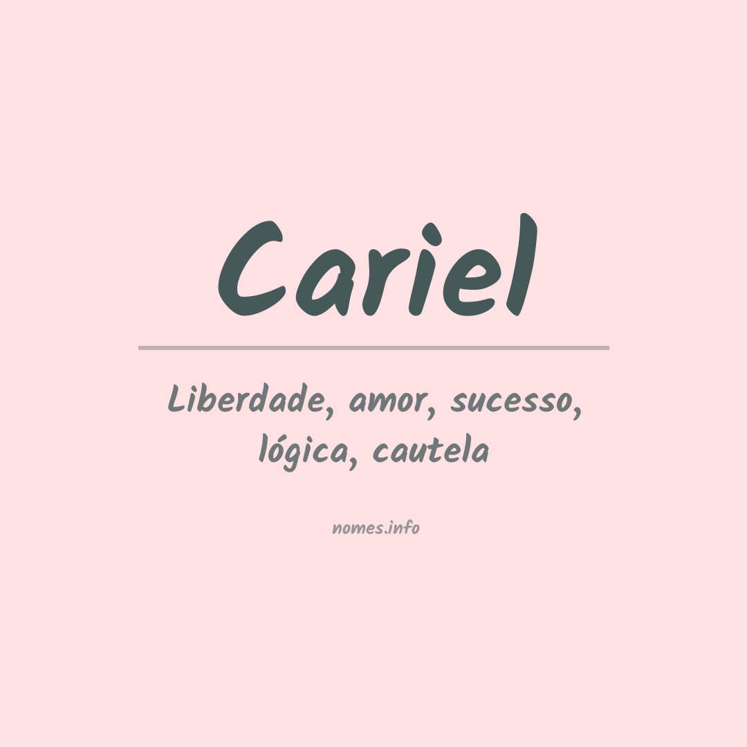 Significado do nome Cariel