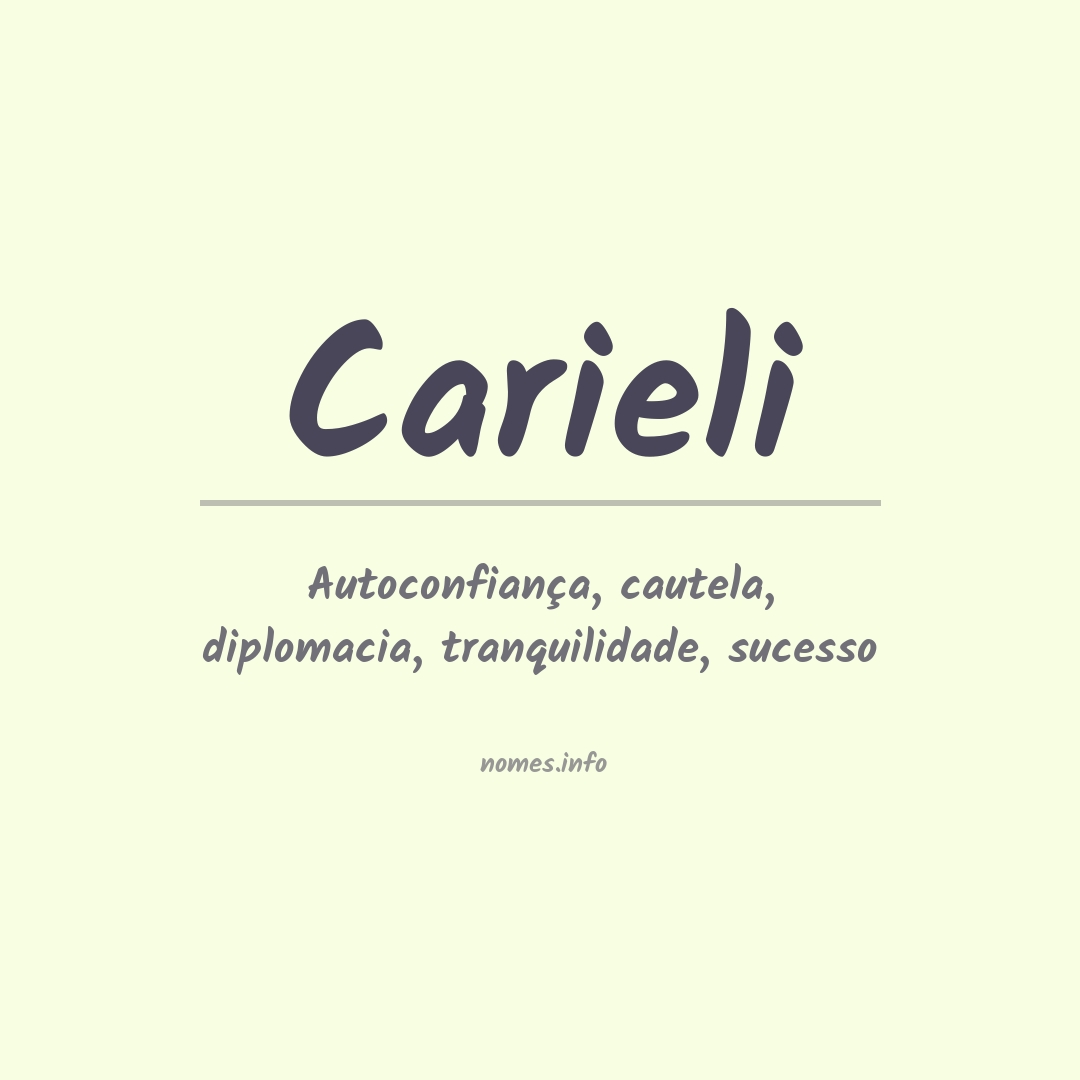 Significado do nome Carieli