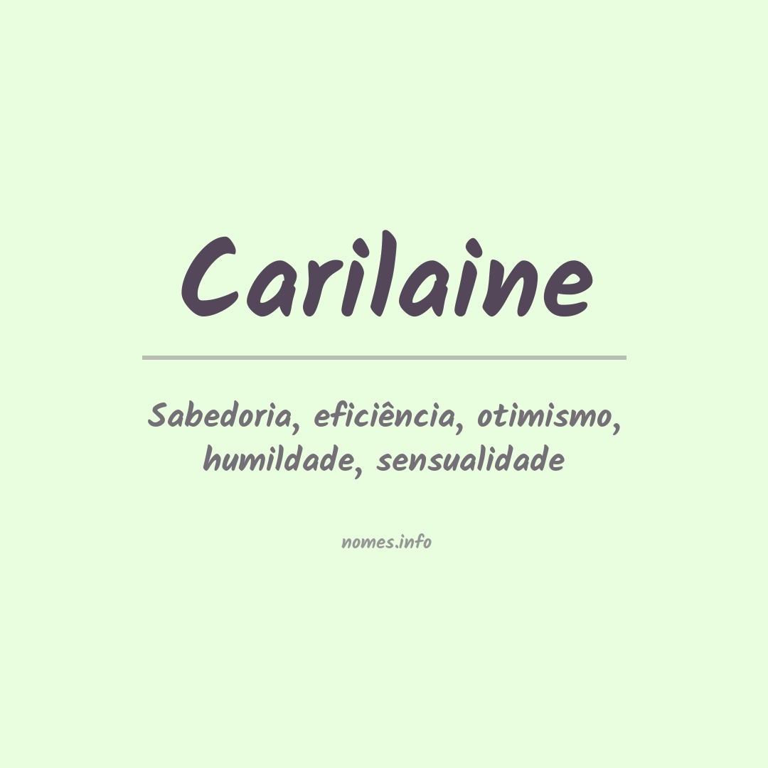 Significado do nome Carilaine