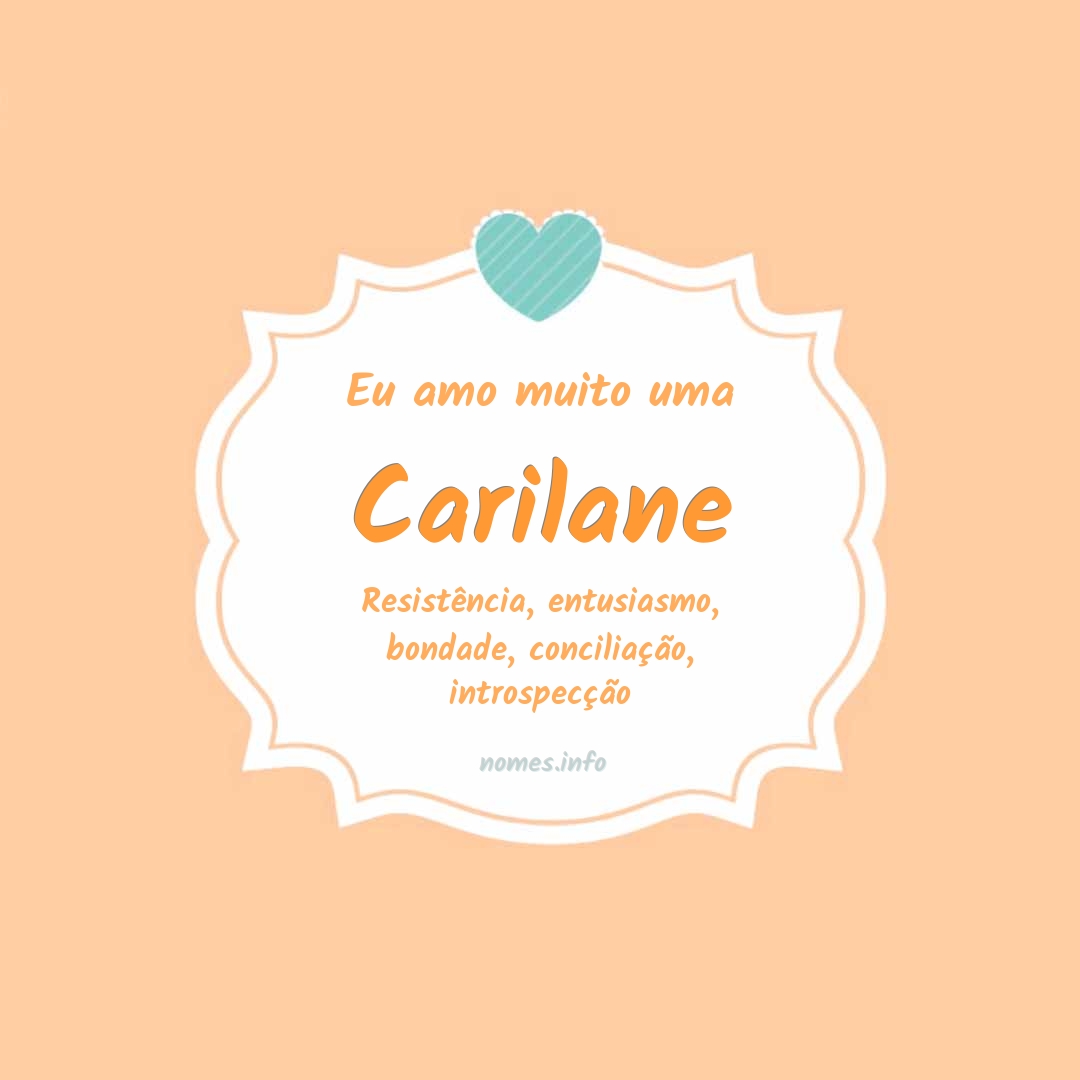 Eu amo muito Carilane