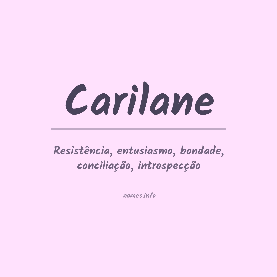 Significado do nome Carilane