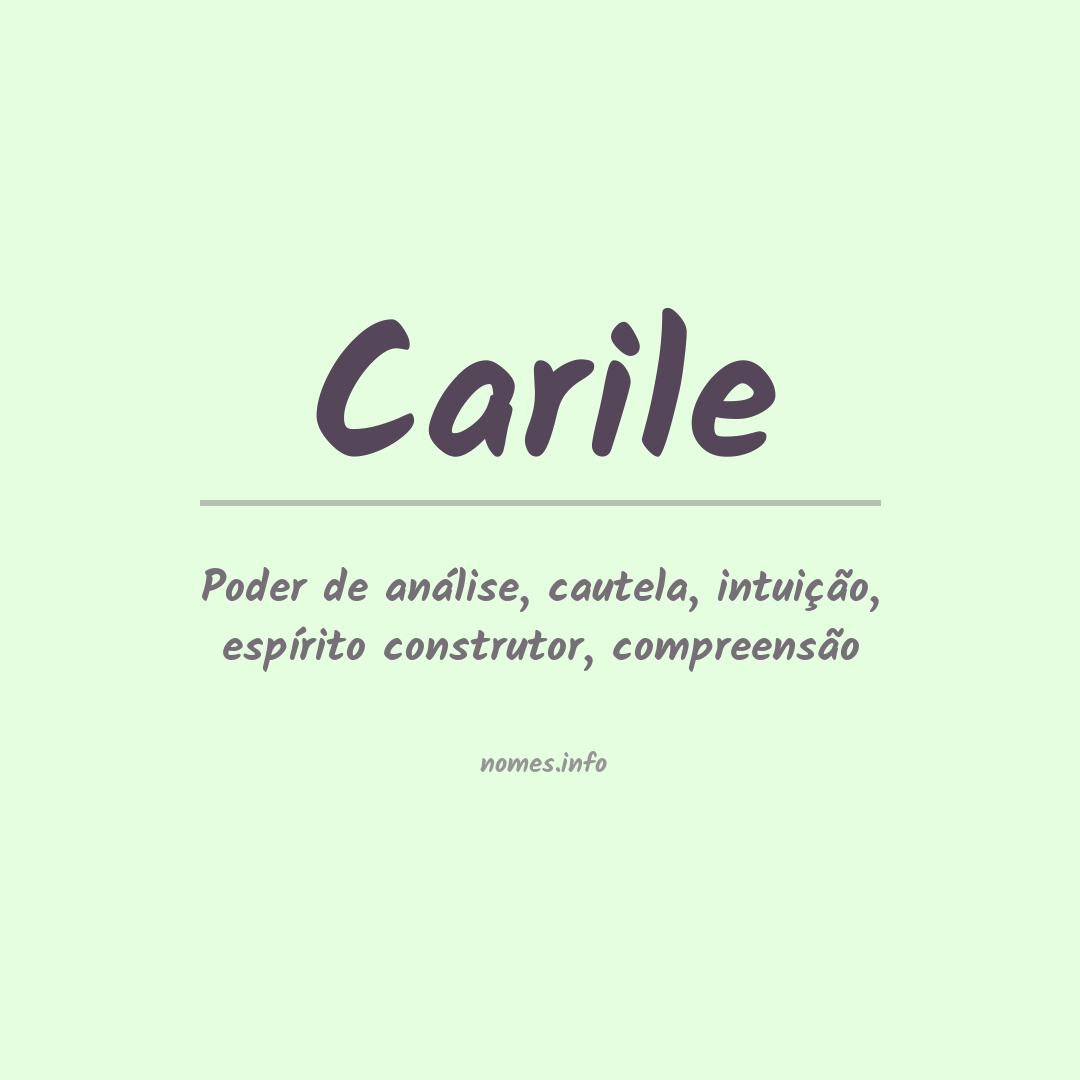 Significado do nome Carile