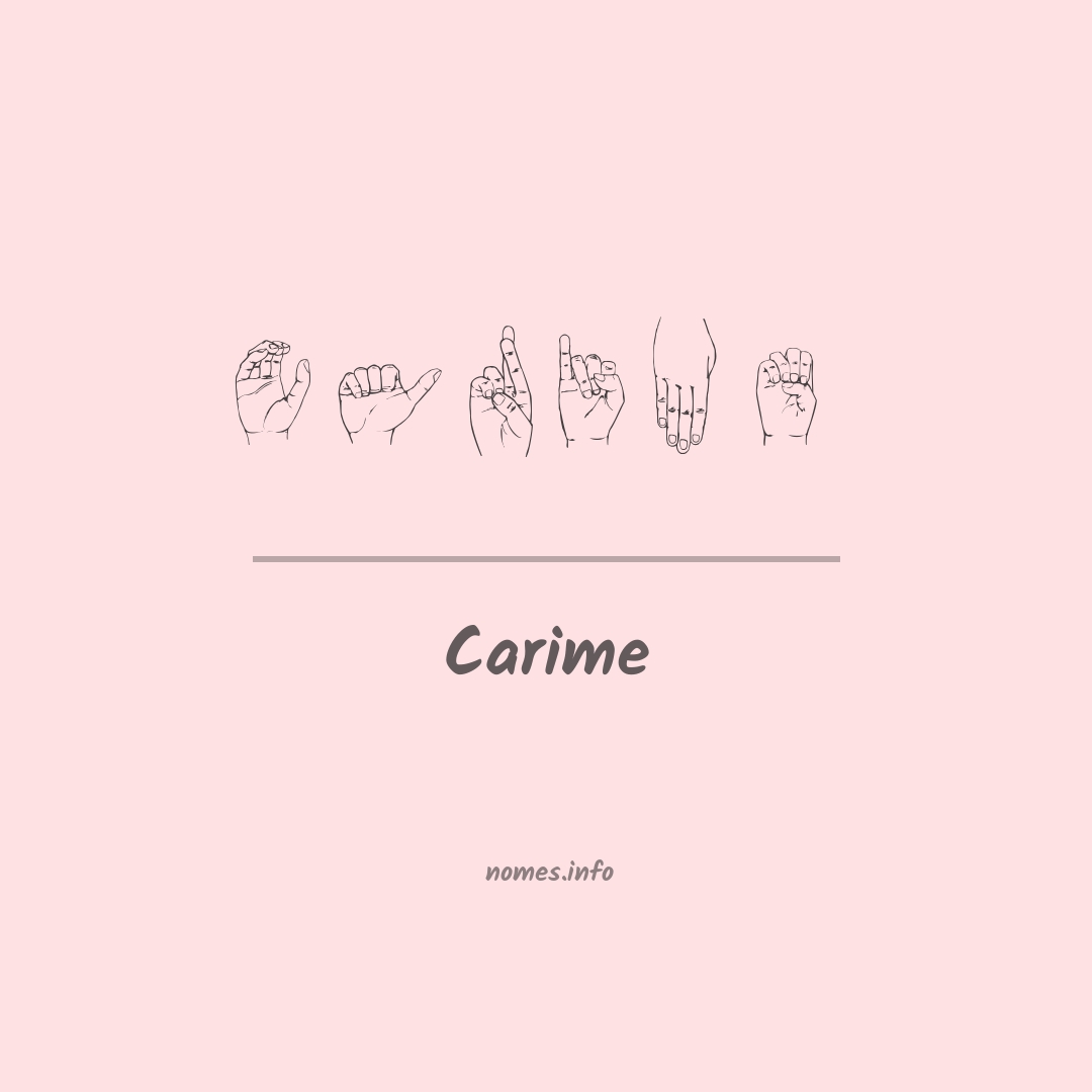 Carime em Libras