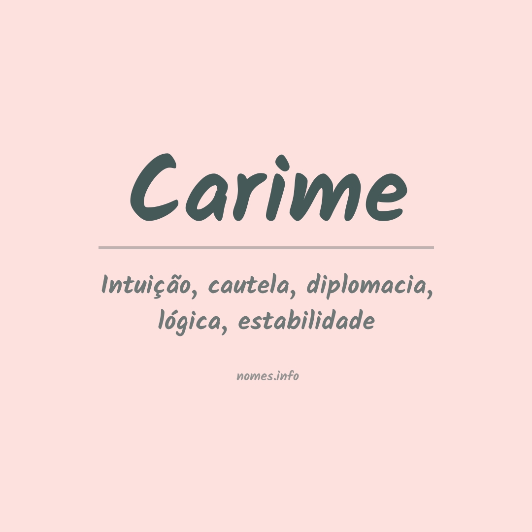 Significado do nome Carime