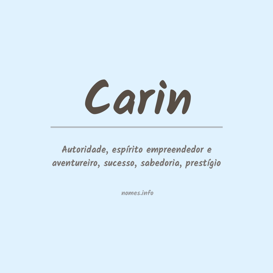 Significado do nome Carin