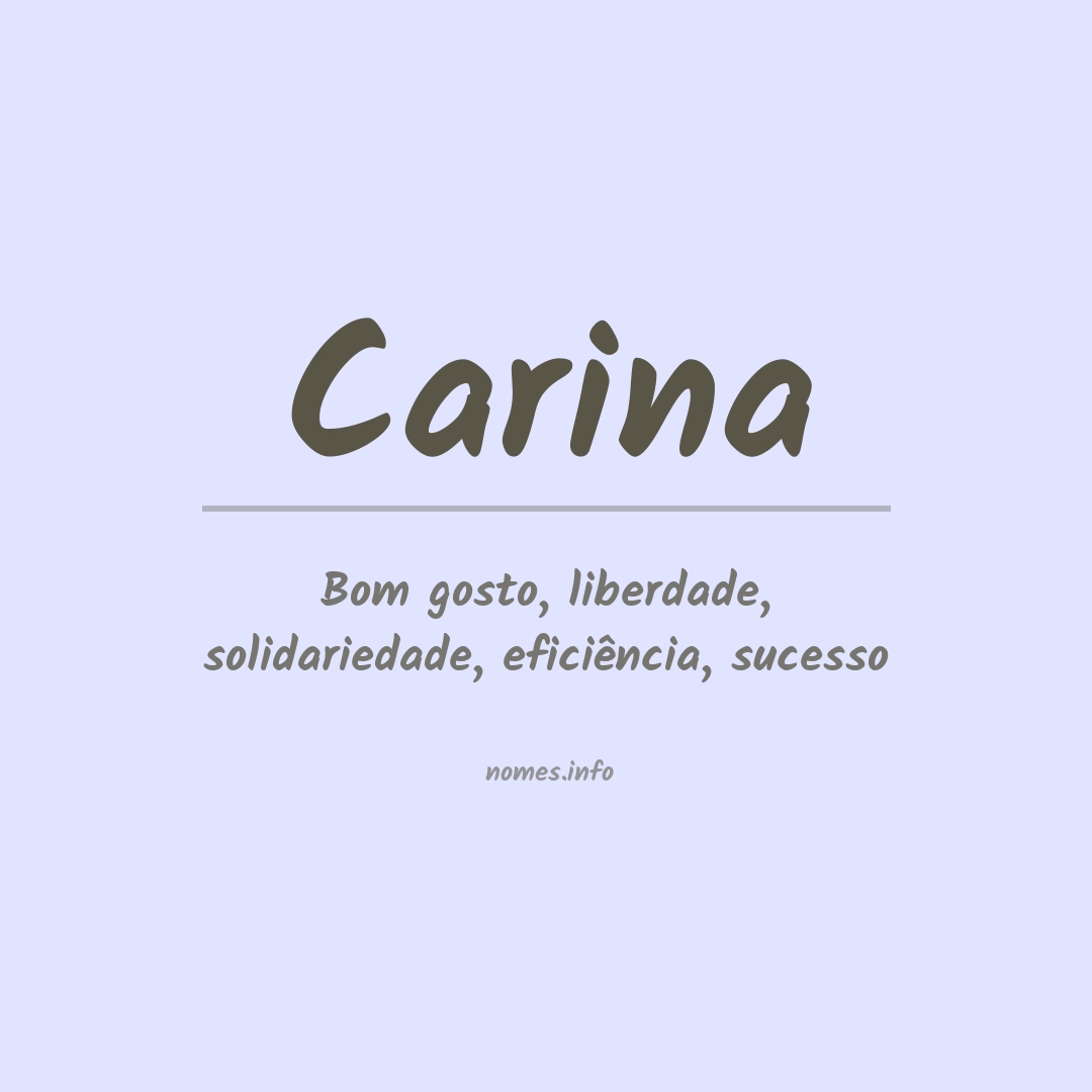 Significado do nome Carina