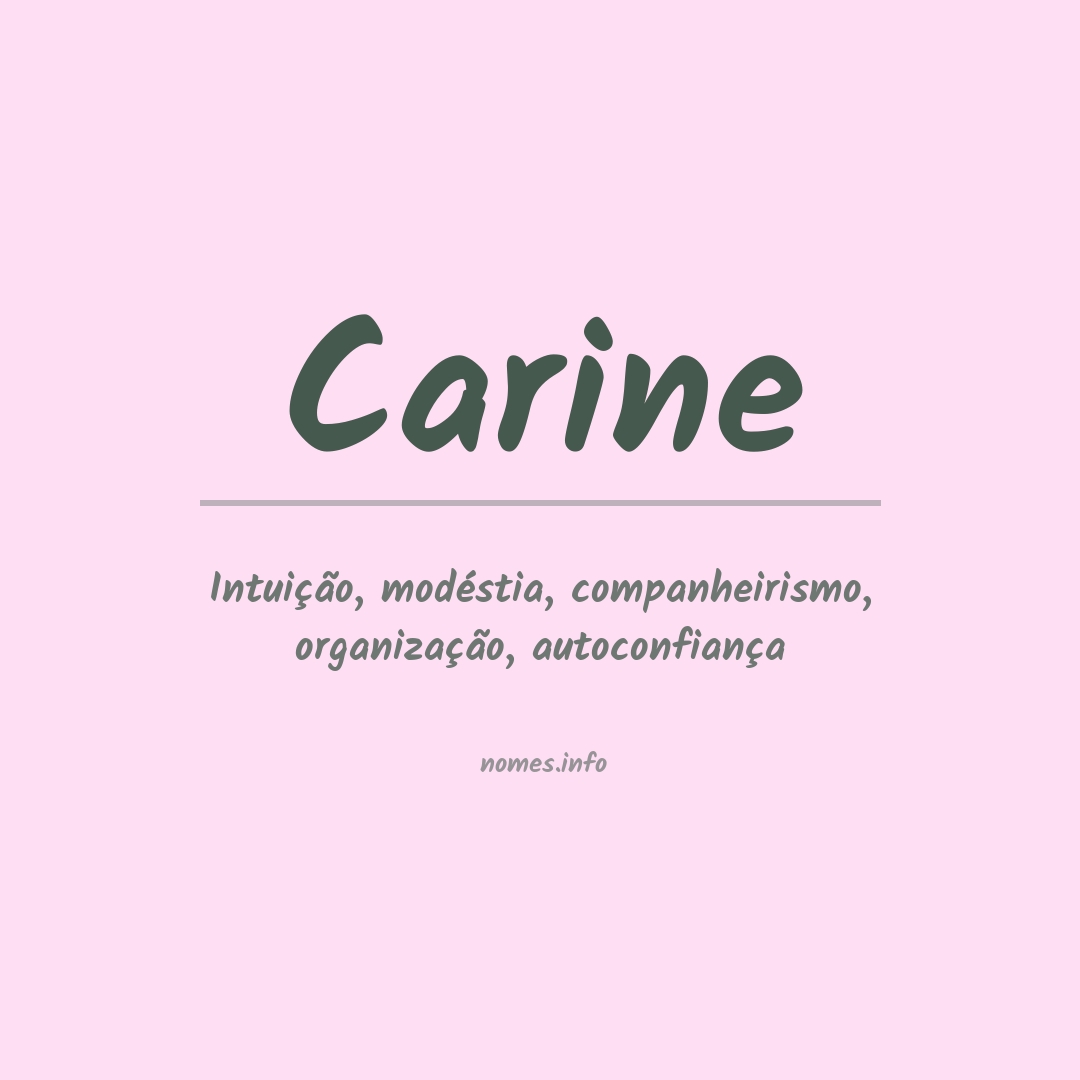 Significado do nome Carine