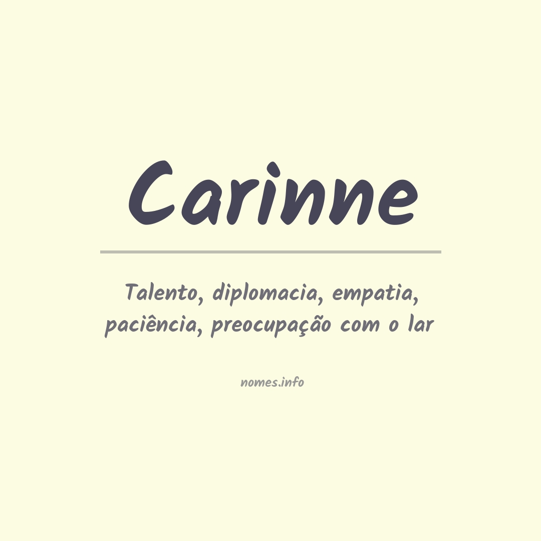 Significado do nome Carinne