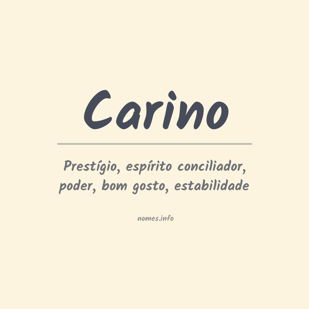 Significado do nome Carino