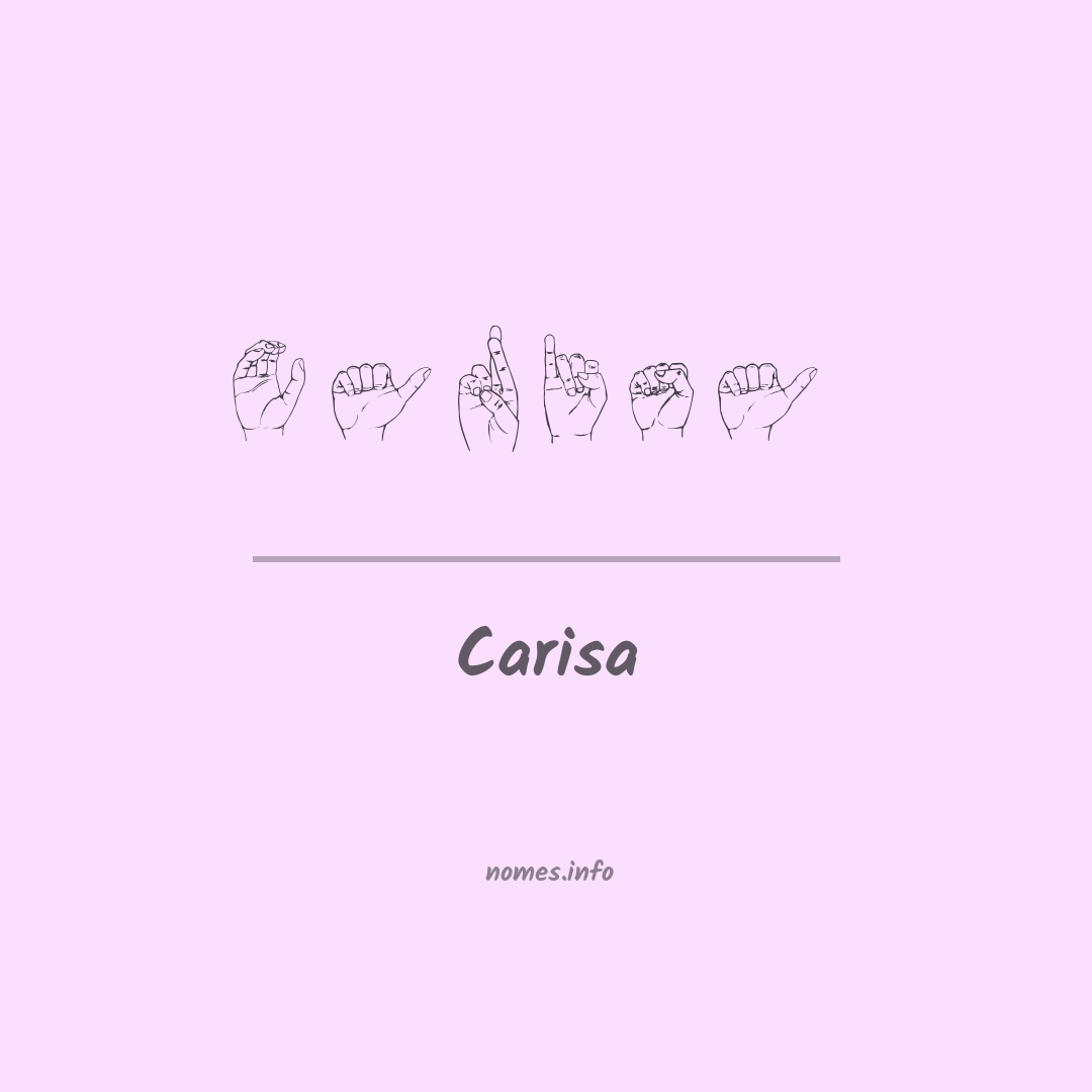 Carisa em Libras