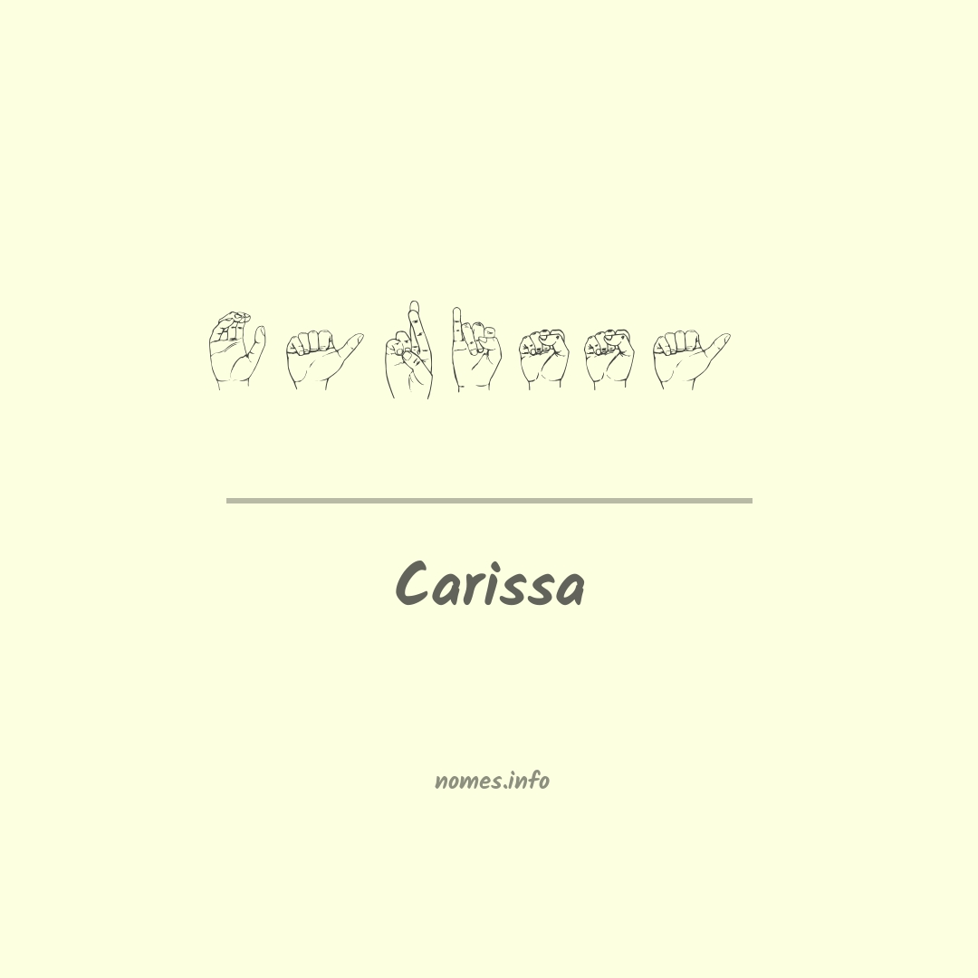 Carissa em Libras