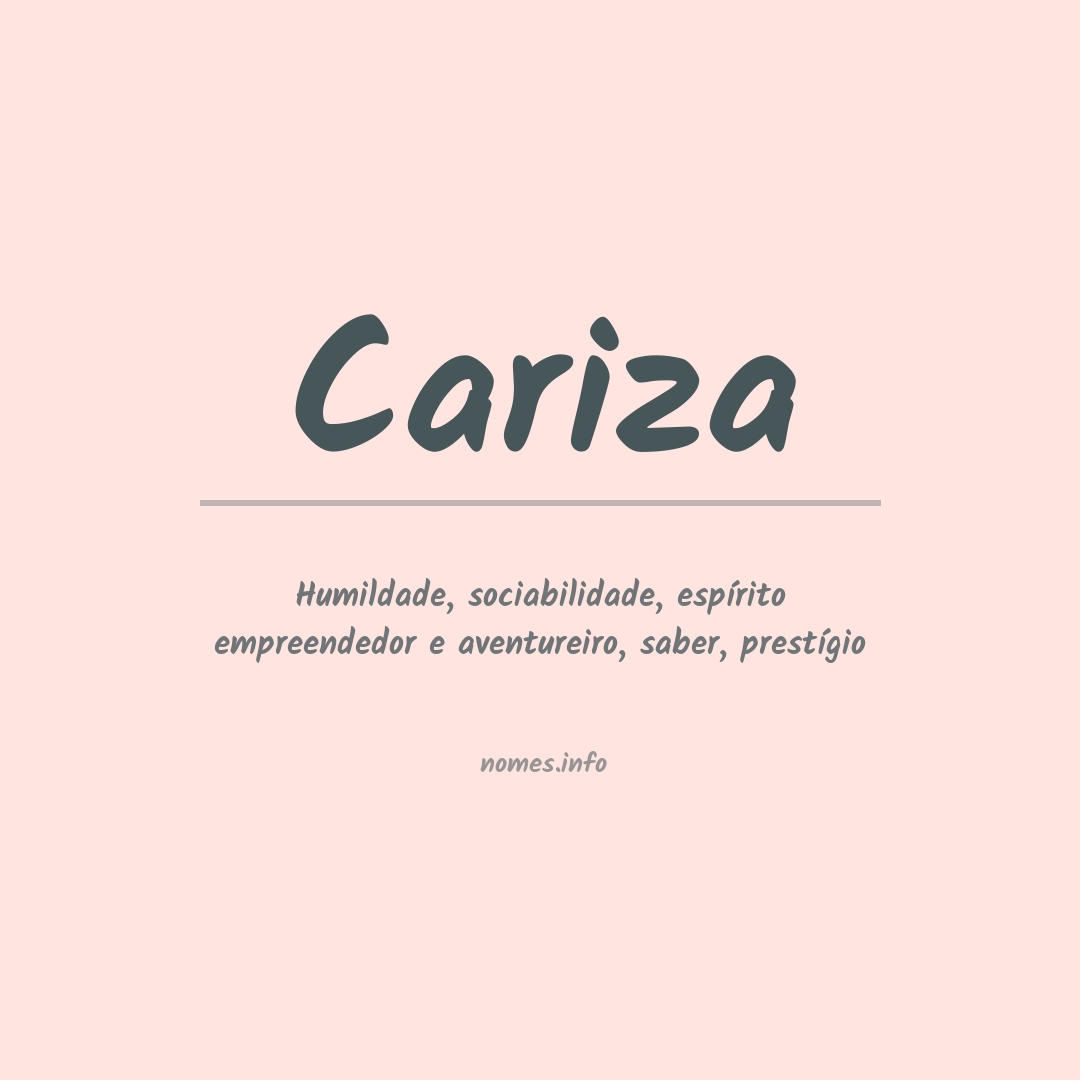 Significado do nome Cariza