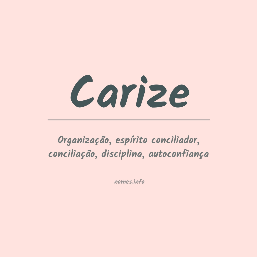 Significado do nome Carize